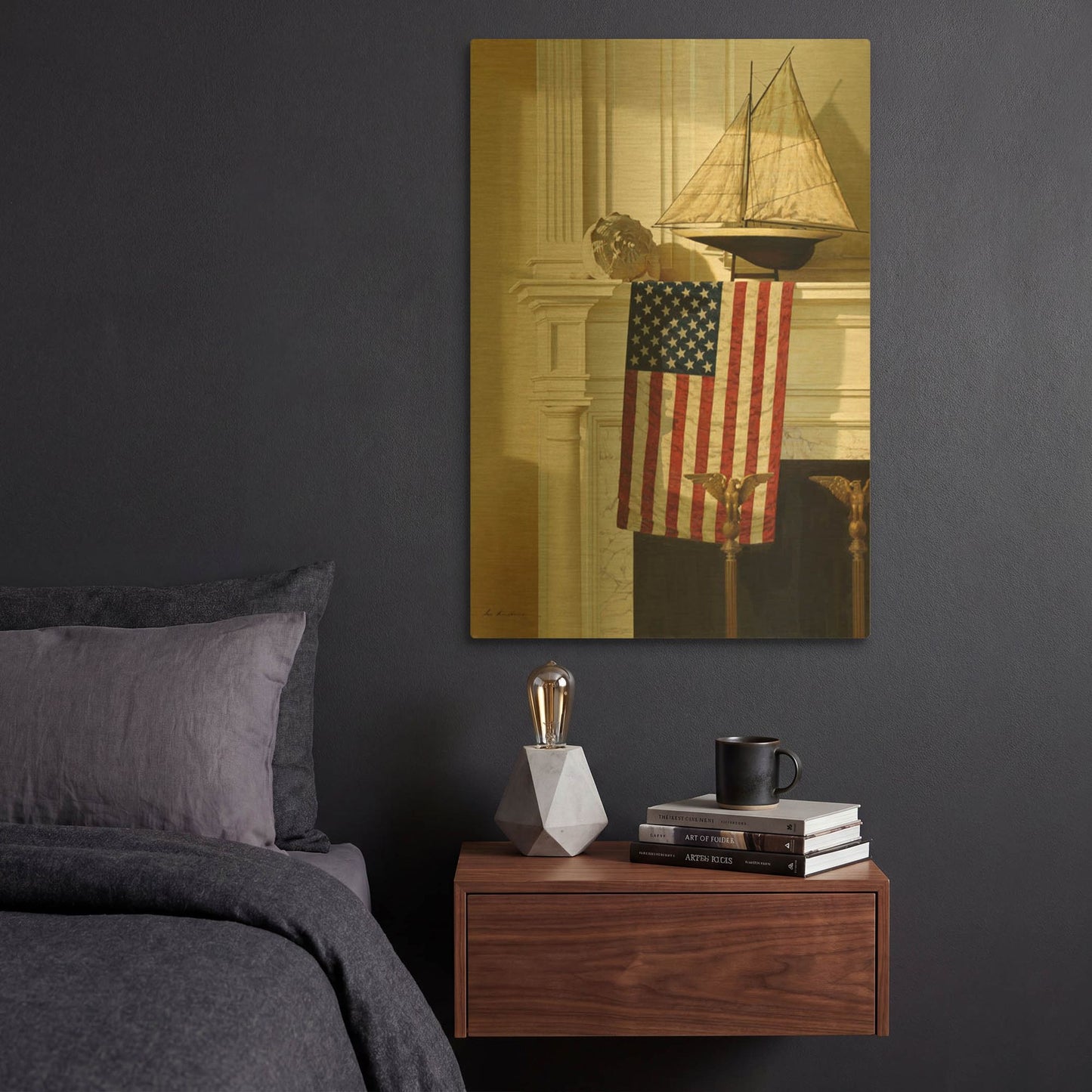 'Justice' By Zhen-Huan Lu Gold Metal Wall Art