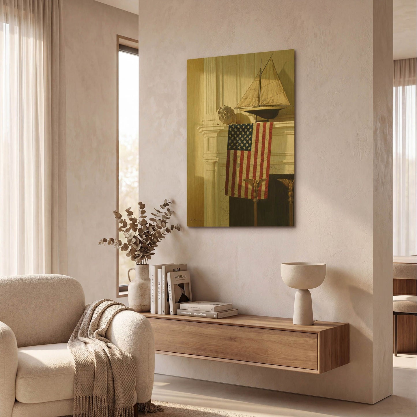 'Justice' By Zhen-Huan Lu Gold Metal Wall Art