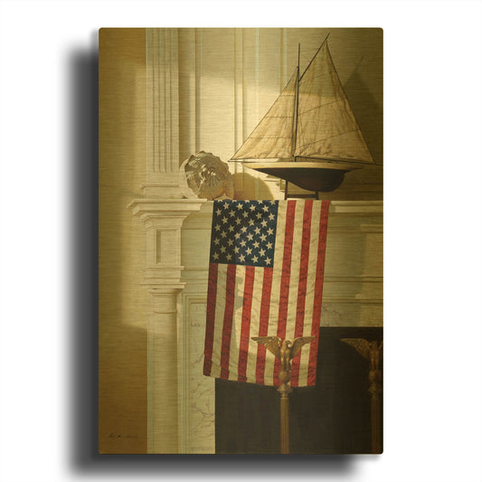 'Justice' By Zhen-Huan Lu Gold Metal Wall Art