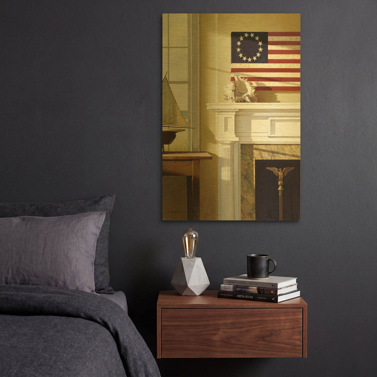 'Liberty' By Zhen-Huan Lu Gold Metal Wall Art