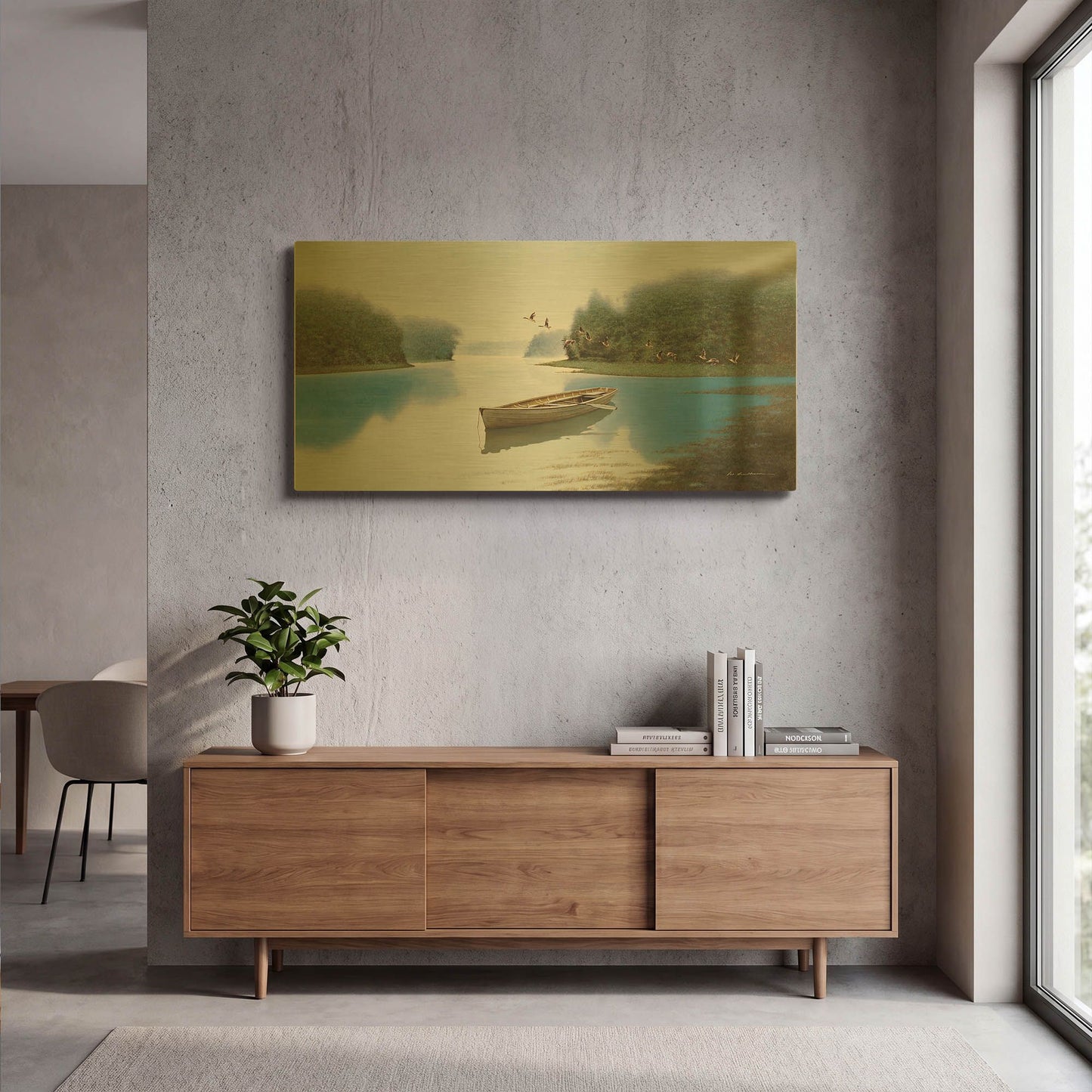 'Far From Home' By Zhen-Huan Lu Gold Metal Wall Art