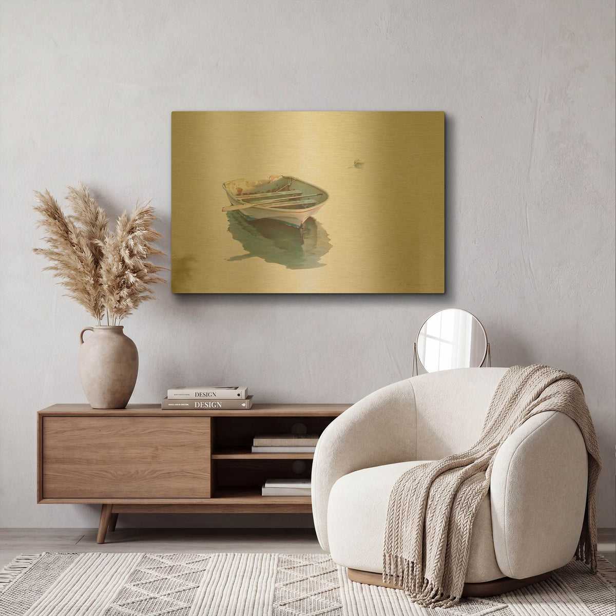 'Dawn' By Zhen-Huan Lu Gold Metal Wall Art