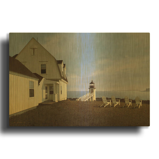 'Island View' By Zhen-Huan Lu Gold Metal Wall Art