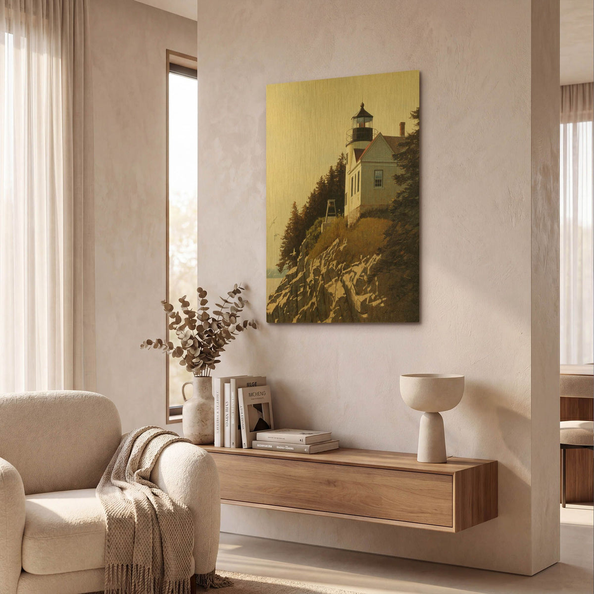 'Cliff' By Zhen-Huan Lu Gold Metal Wall Art