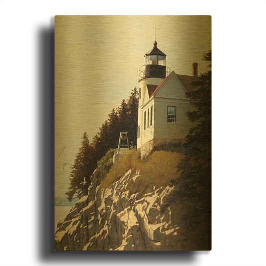 'Cliff' By Zhen-Huan Lu Gold Metal Wall Art