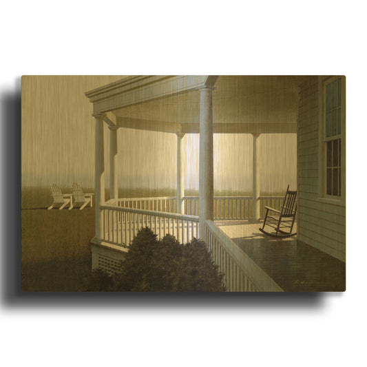 'New Porch' By Zhen-Huan Lu Gold Metal Wall Art