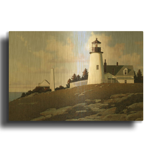 'Lighthouse 2' By Zhen-Huan Lu Gold Metal Wall Art