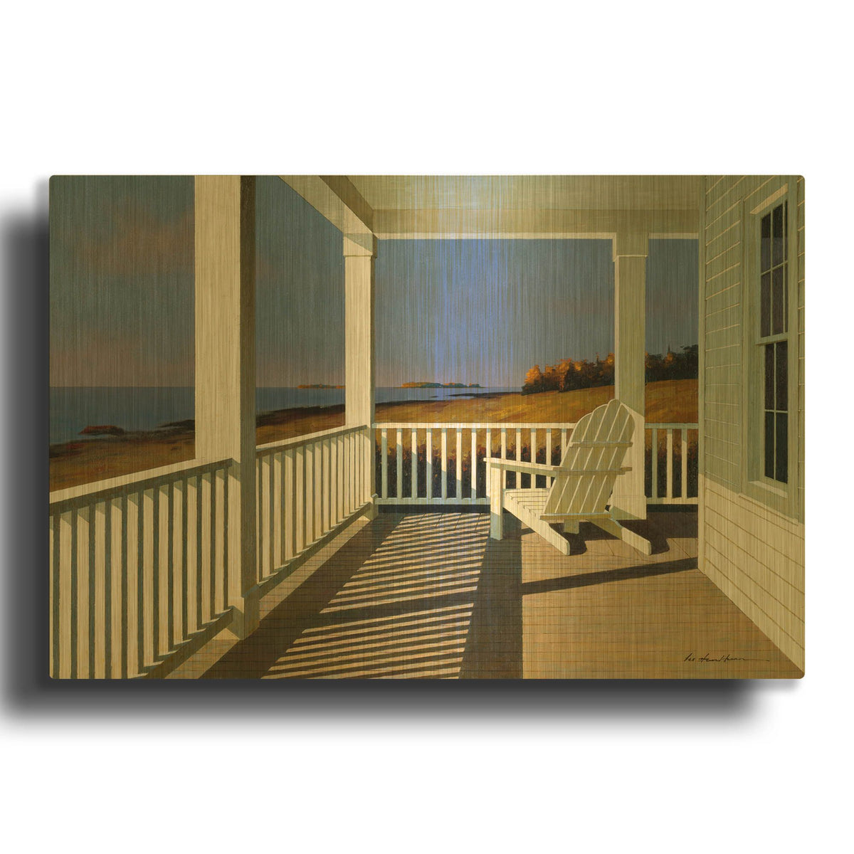 'Porch 2' By Zhen-Huan Lu Gold Metal Wall Art