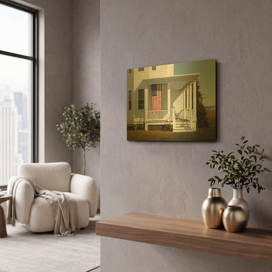 'Porch 4' By Zhen-Huan Lu Gold Metal Wall Art