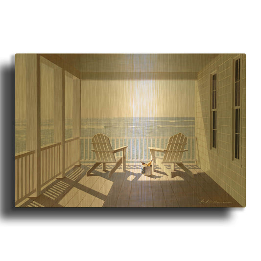 'Porch 5' By Zhen-Huan Lu Gold Metal Wall Art