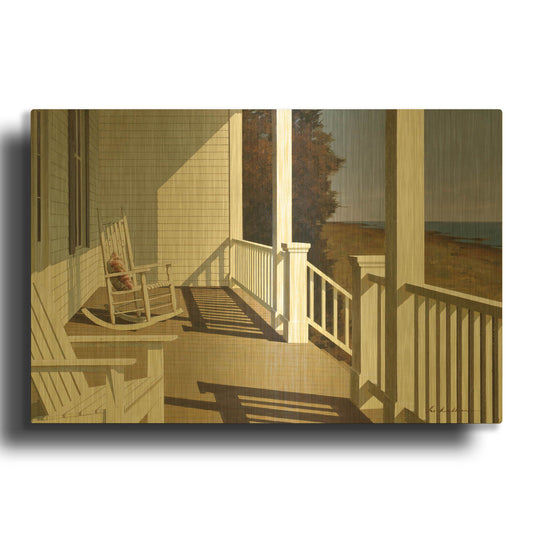 'Porch 6' By Zhen-Huan Lu Gold Metal Wall Art