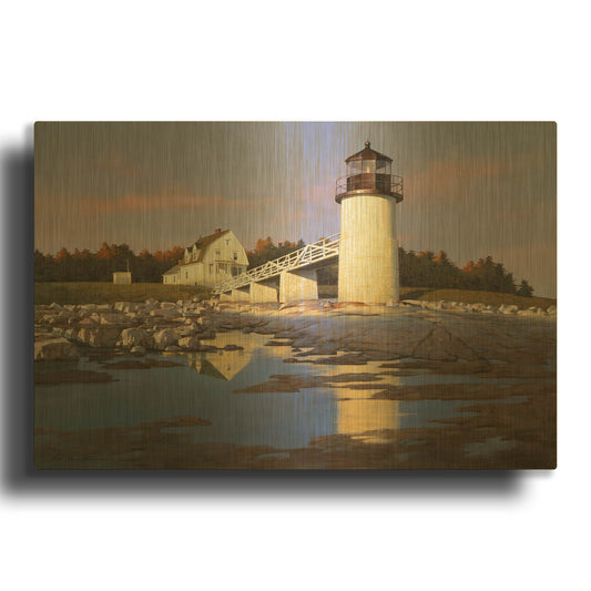 'Lighthouse 3' By Zhen-Huan Lu Gold Metal Wall Art