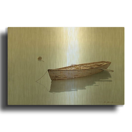 'Floating' By Zhen-Huan Lu Gold Metal Wall Art