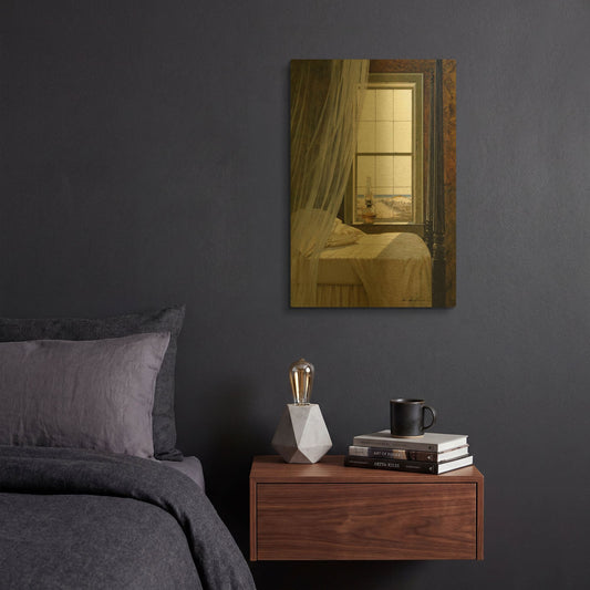 'View From A Room' By Zhen-Huan Lu Gold Metal Wall Art
