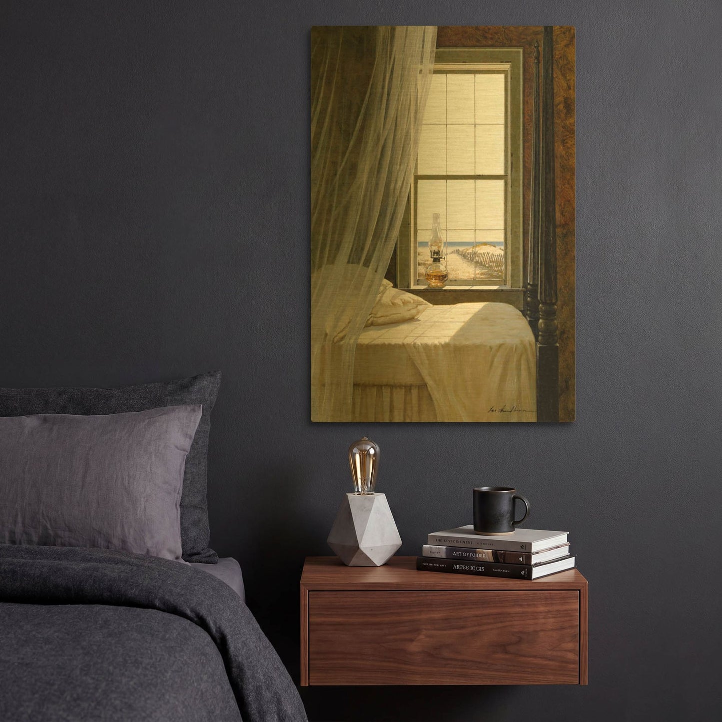 'View From A Room' By Zhen-Huan Lu Gold Metal Wall Art