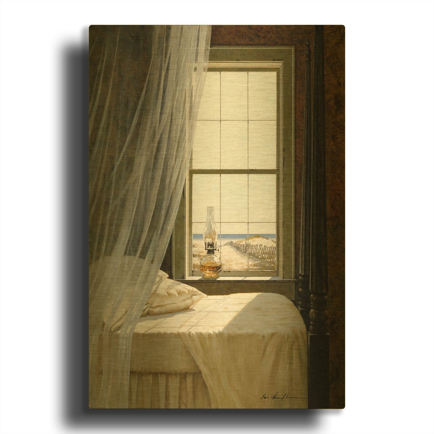 'View From A Room' By Zhen-Huan Lu Gold Metal Wall Art