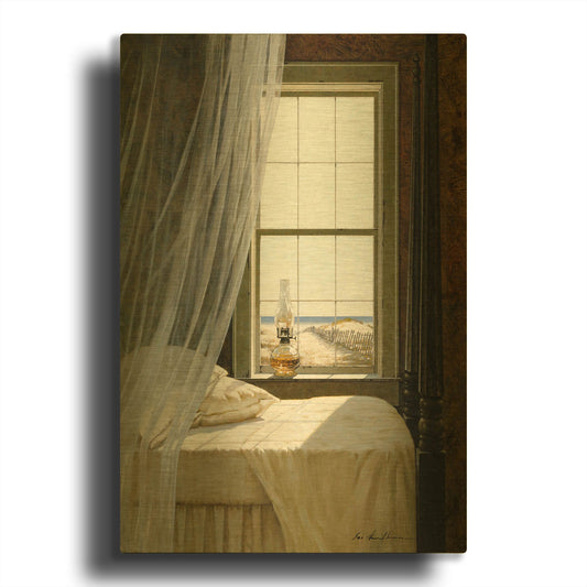 'View From A Room' By Zhen-Huan Lu Gold Metal Wall Art