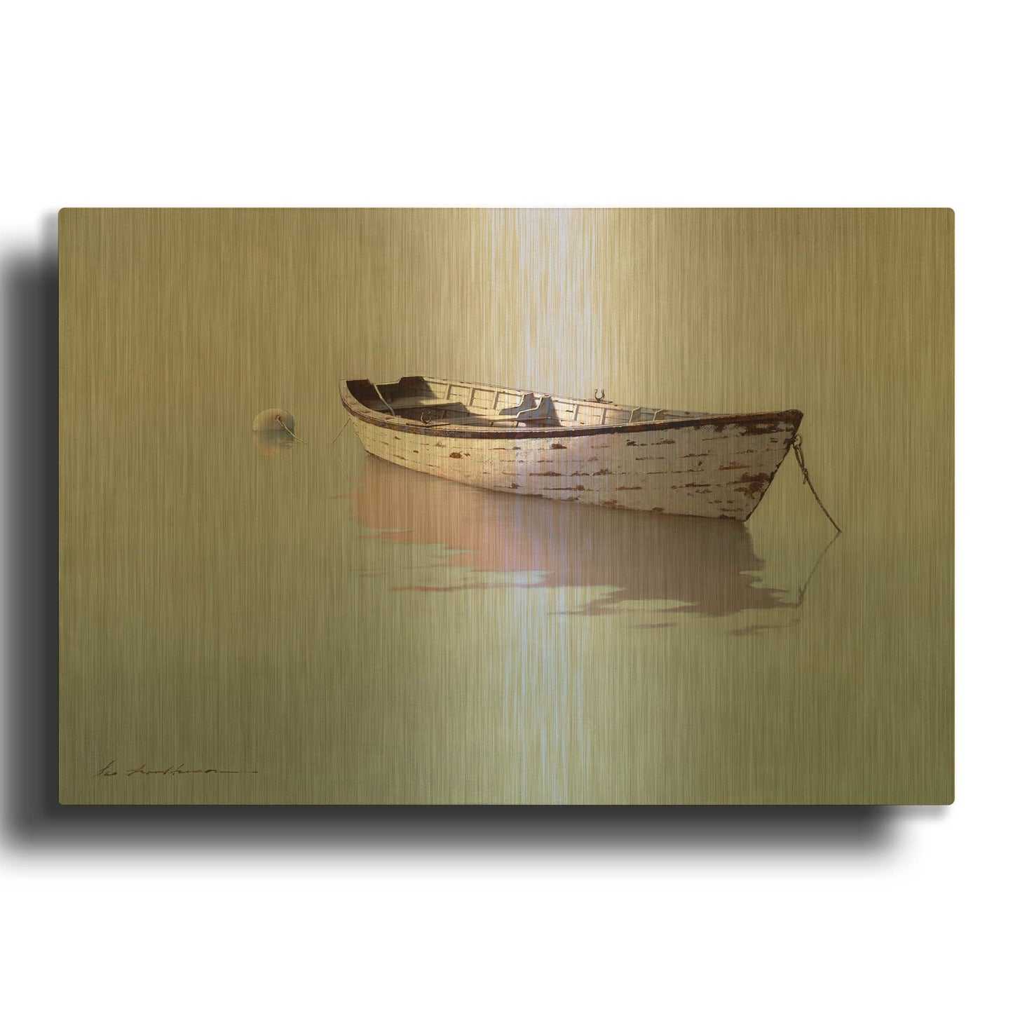 'Calm' By Zhen-Huan Lu Gold Metal Wall Art