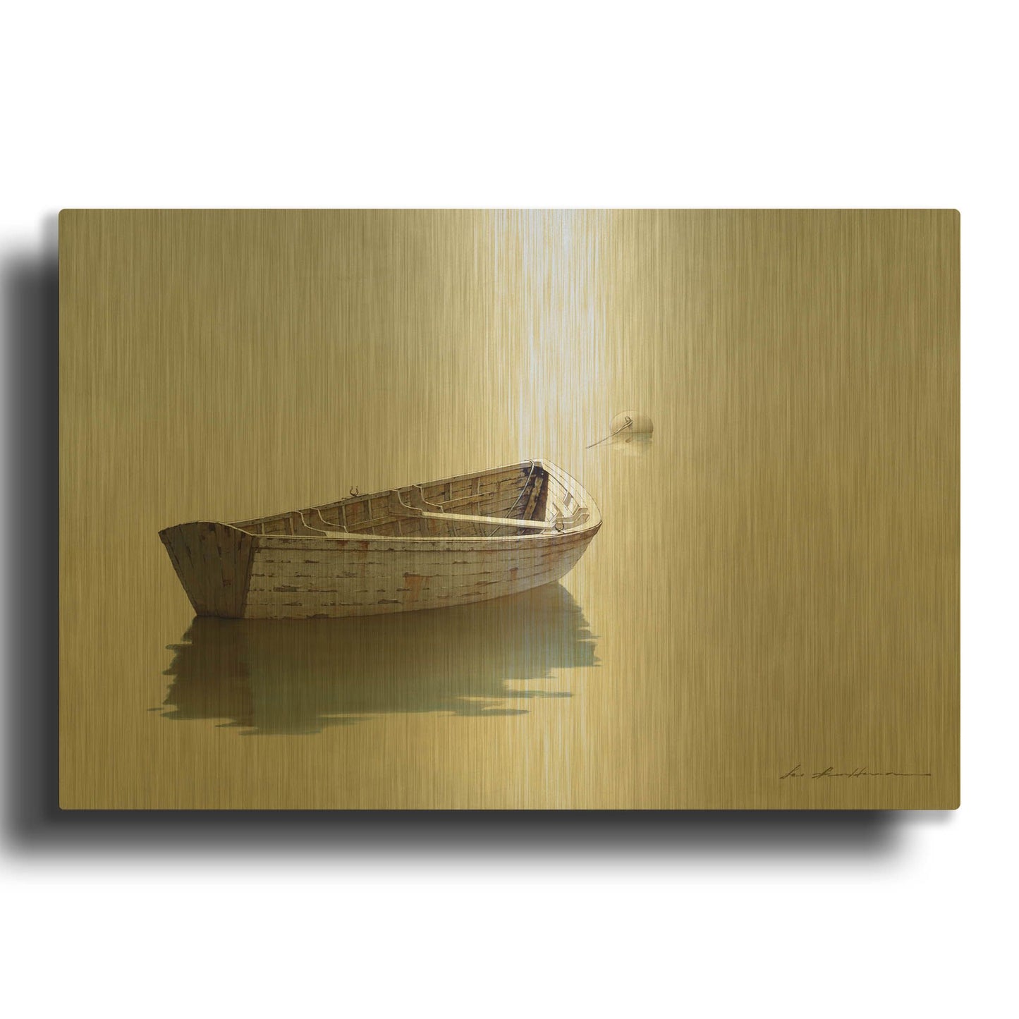 'Calm Waters' By Zhen-Huan Lu Gold Metal Wall Art