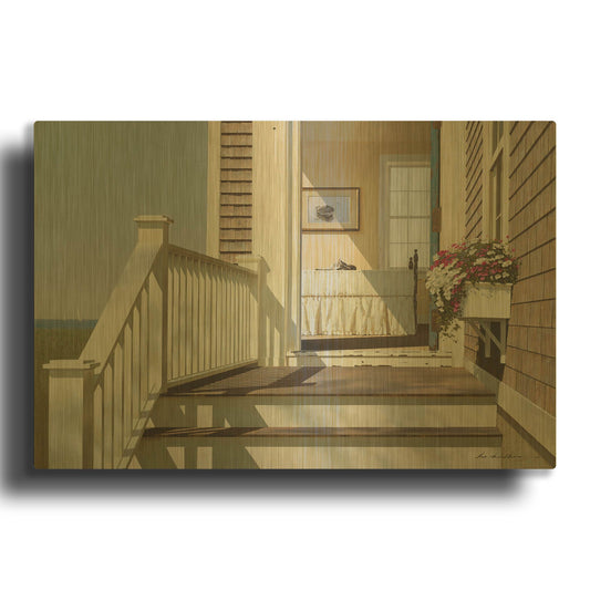 'Bedroom Cat' By Zhen-Huan Lu Gold Metal Wall Art