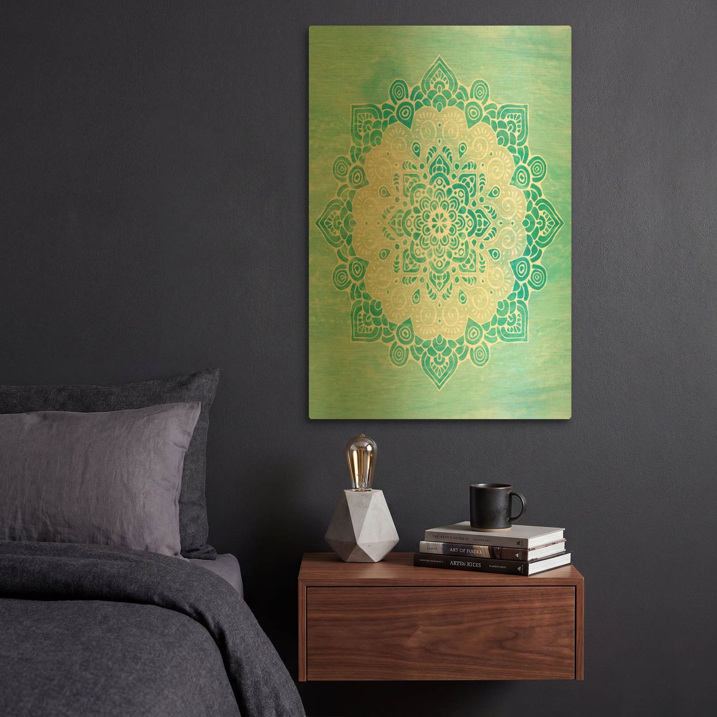 'Mandala Space' By Sabrina Balbuena Gold Metal Wall Art