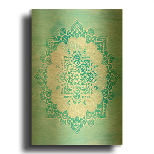 'Mandala Space' By Sabrina Balbuena Gold Metal Wall Art