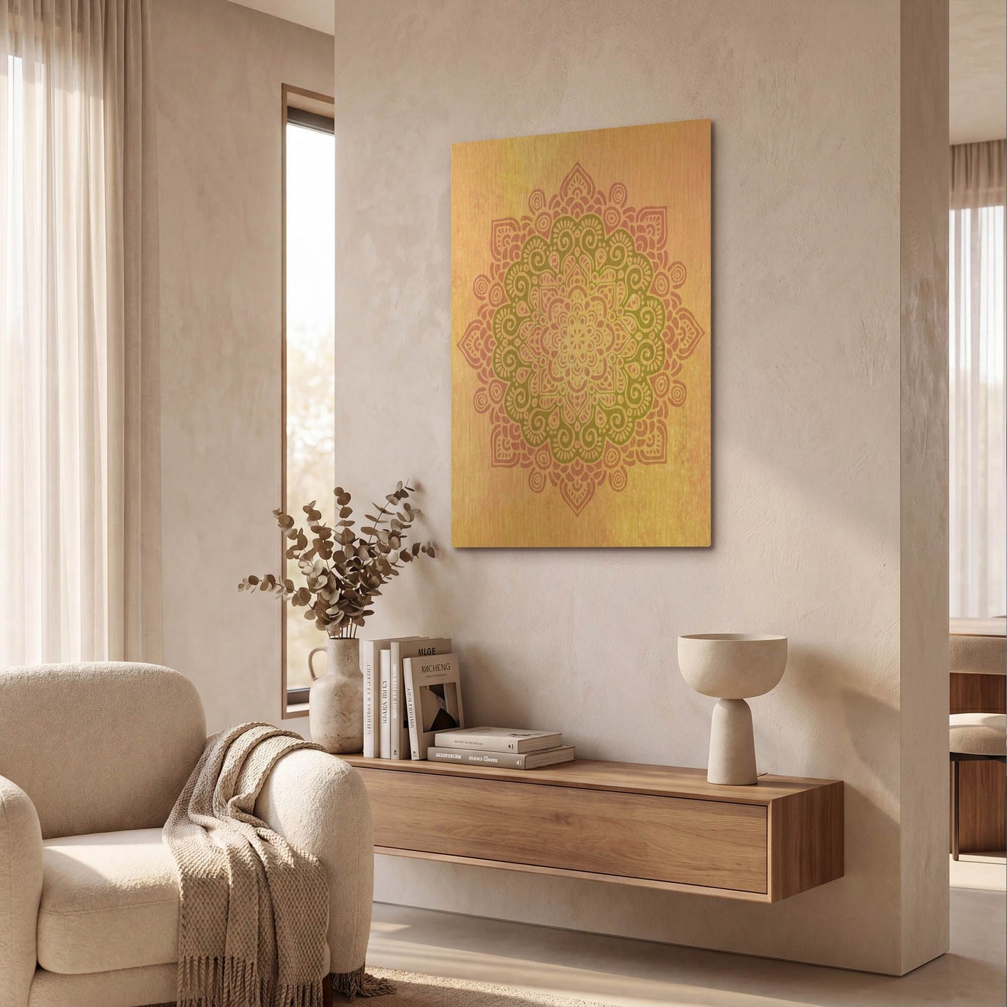 'Mandala Space 2' By Sabrina Balbuena Gold Metal Wall Art