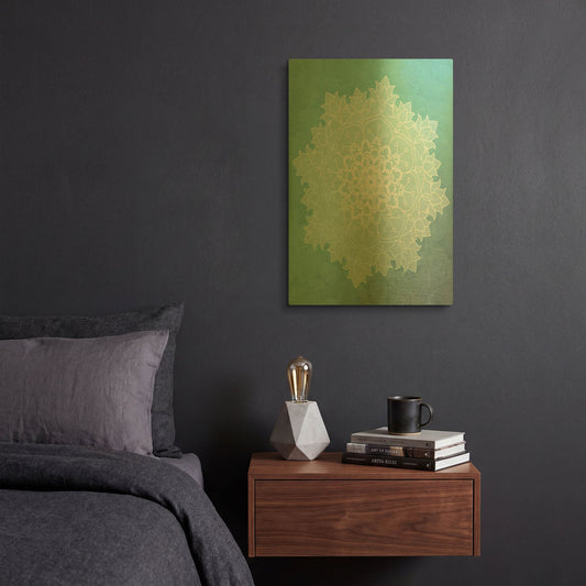 'Sea Mandala' By Sabrina Balbuena Gold Metal Wall Art