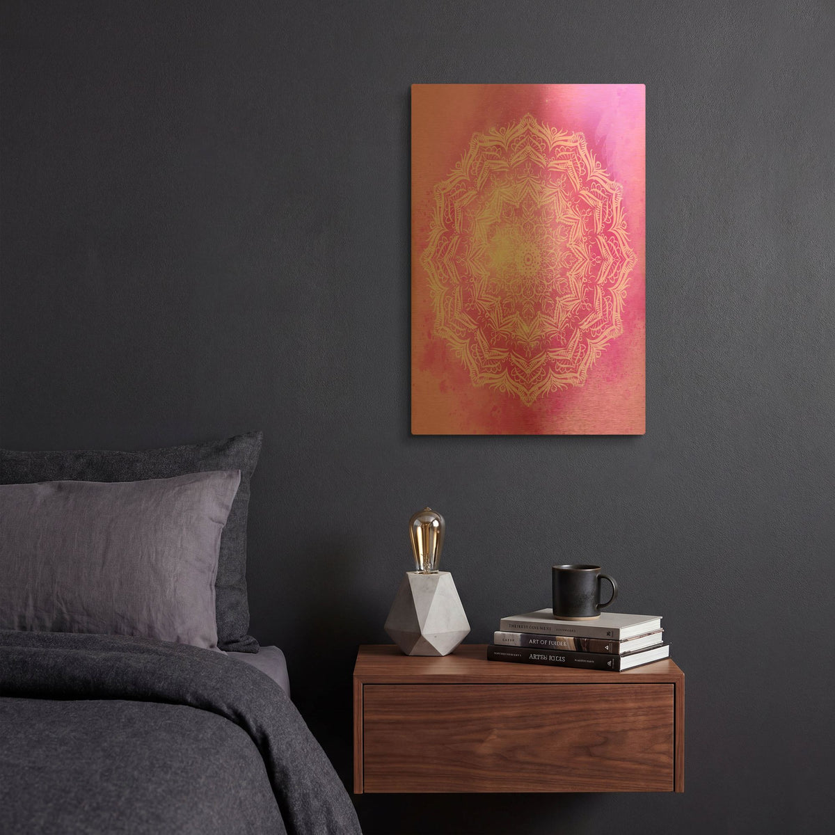 'Mandala Stars' By Sabrina Balbuena Gold Metal Wall Art