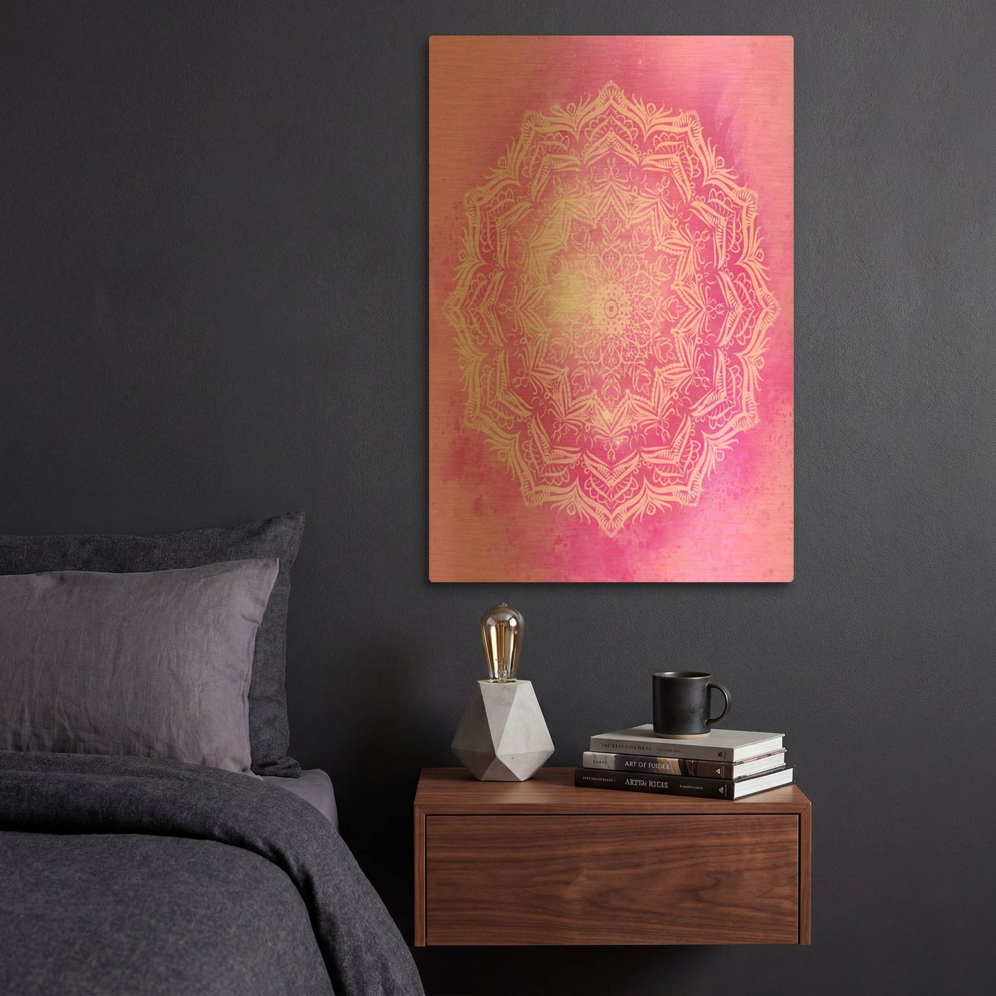 'Mandala Stars' By Sabrina Balbuena Gold Metal Wall Art