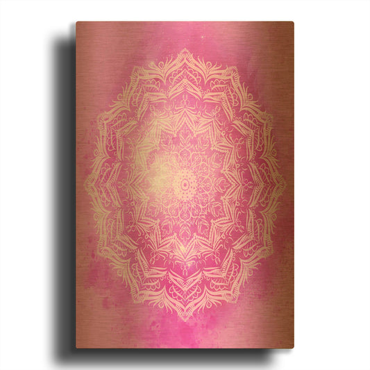 'Mandala Stars' By Sabrina Balbuena Gold Metal Wall Art