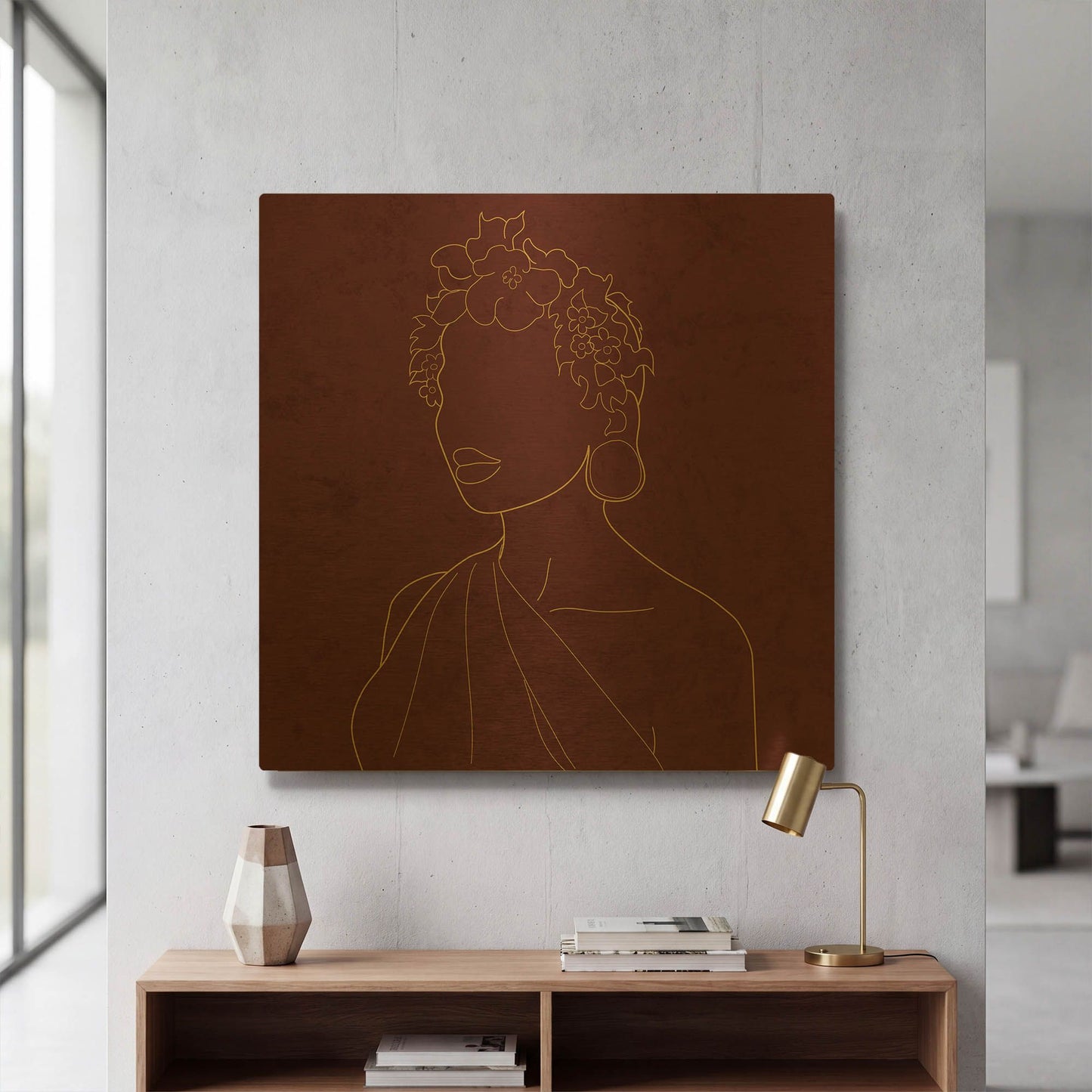 'Africa Live Collection-African Woman' By Sabrina Balbuena Gold Metal Wall Art