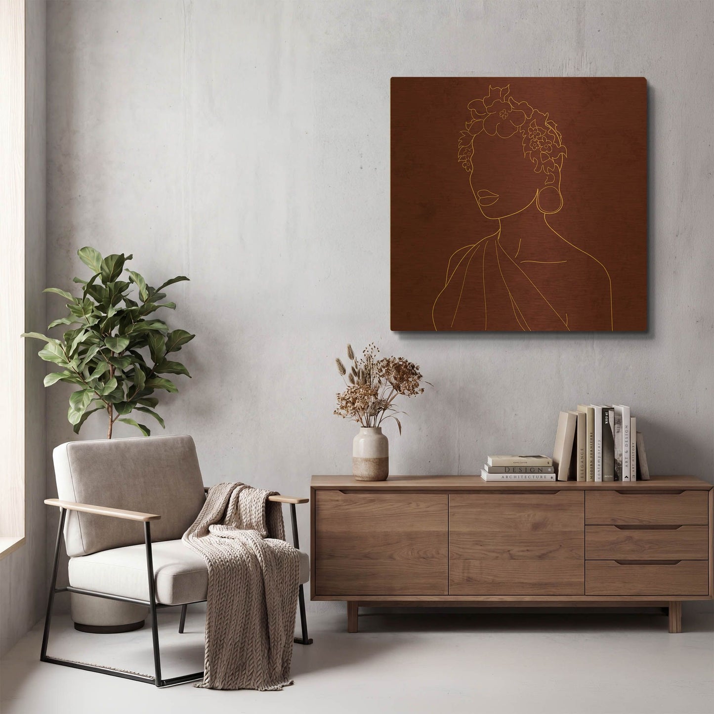 'Africa Live Collection-African Woman' By Sabrina Balbuena Gold Metal Wall Art