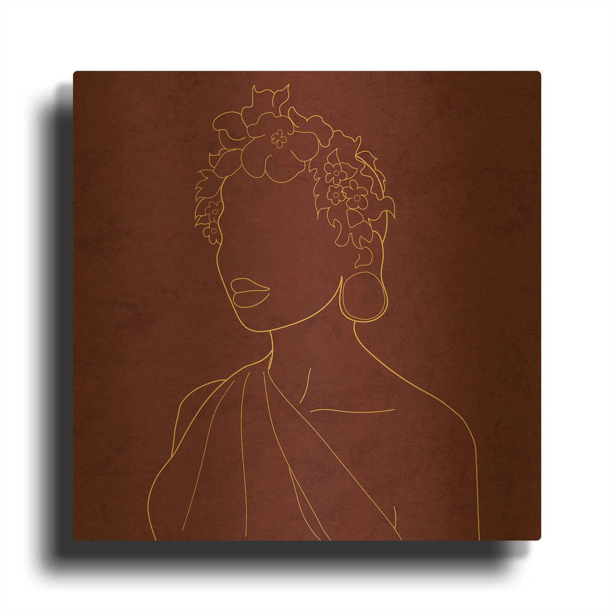 'Africa Live Collection-African Woman' By Sabrina Balbuena Gold Metal Wall Art