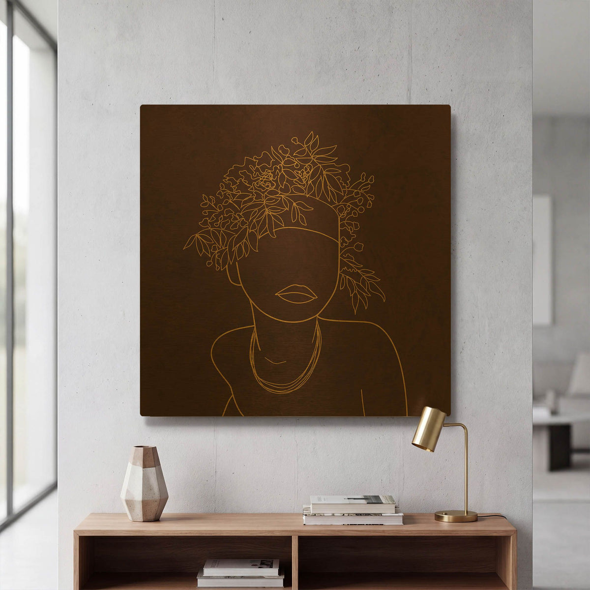 'Africa Live Collection-African Boy' By Sabrina Balbuena Gold Metal Wall Art