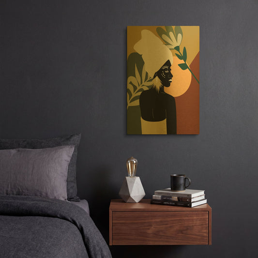 'Black Lives Matter-African Woman' By Sabrina Balbuena Gold Metal Wall Art