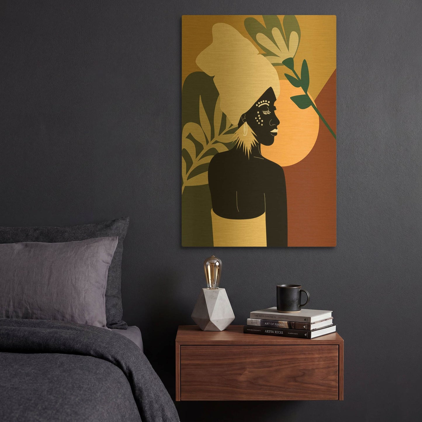 'Black Lives Matter-African Woman' By Sabrina Balbuena Gold Metal Wall Art