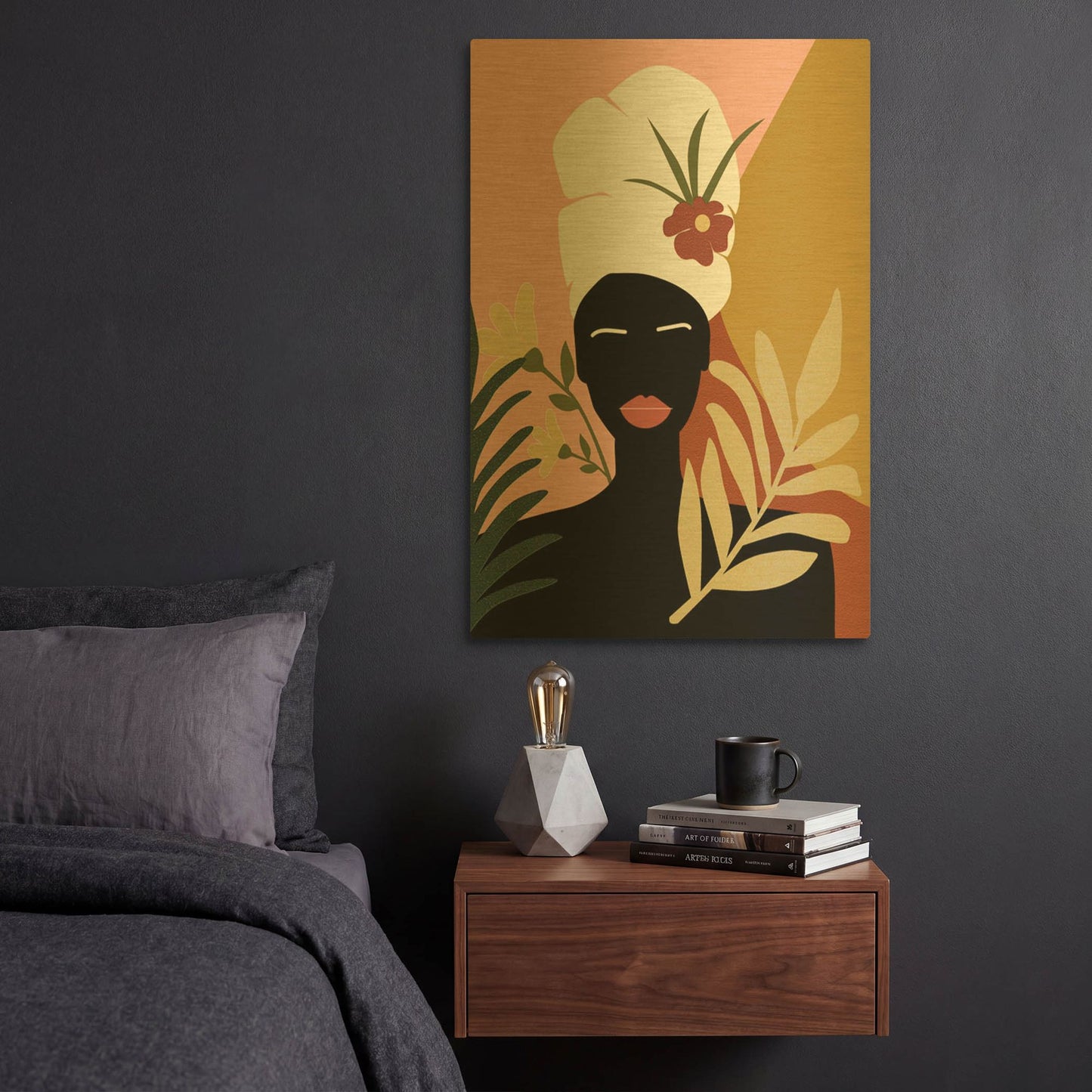 'Black Lives Matter-Tropical Woman' By Sabrina Balbuena Gold Metal Wall Art