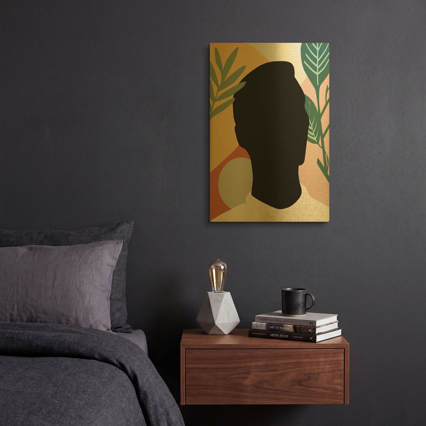 'Black Lives Matter-Tropical Man' By Sabrina Balbuena Gold Metal Wall Art