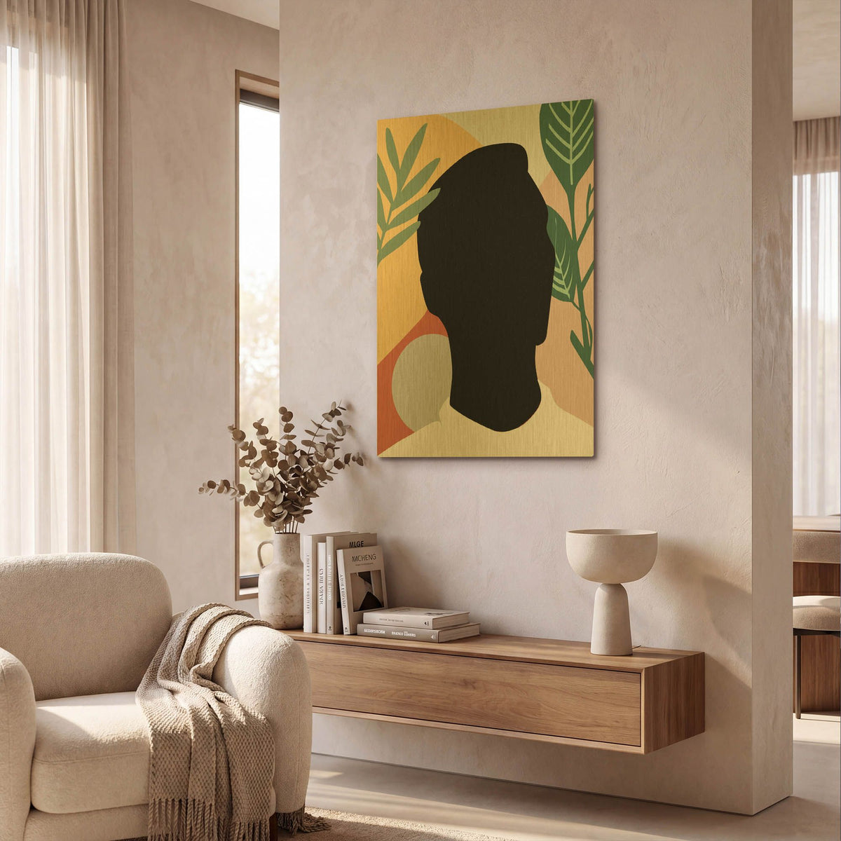 'Black Lives Matter-Tropical Man' By Sabrina Balbuena Gold Metal Wall Art