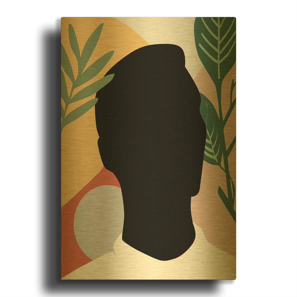 'Black Lives Matter-Tropical Man' By Sabrina Balbuena Gold Metal Wall Art