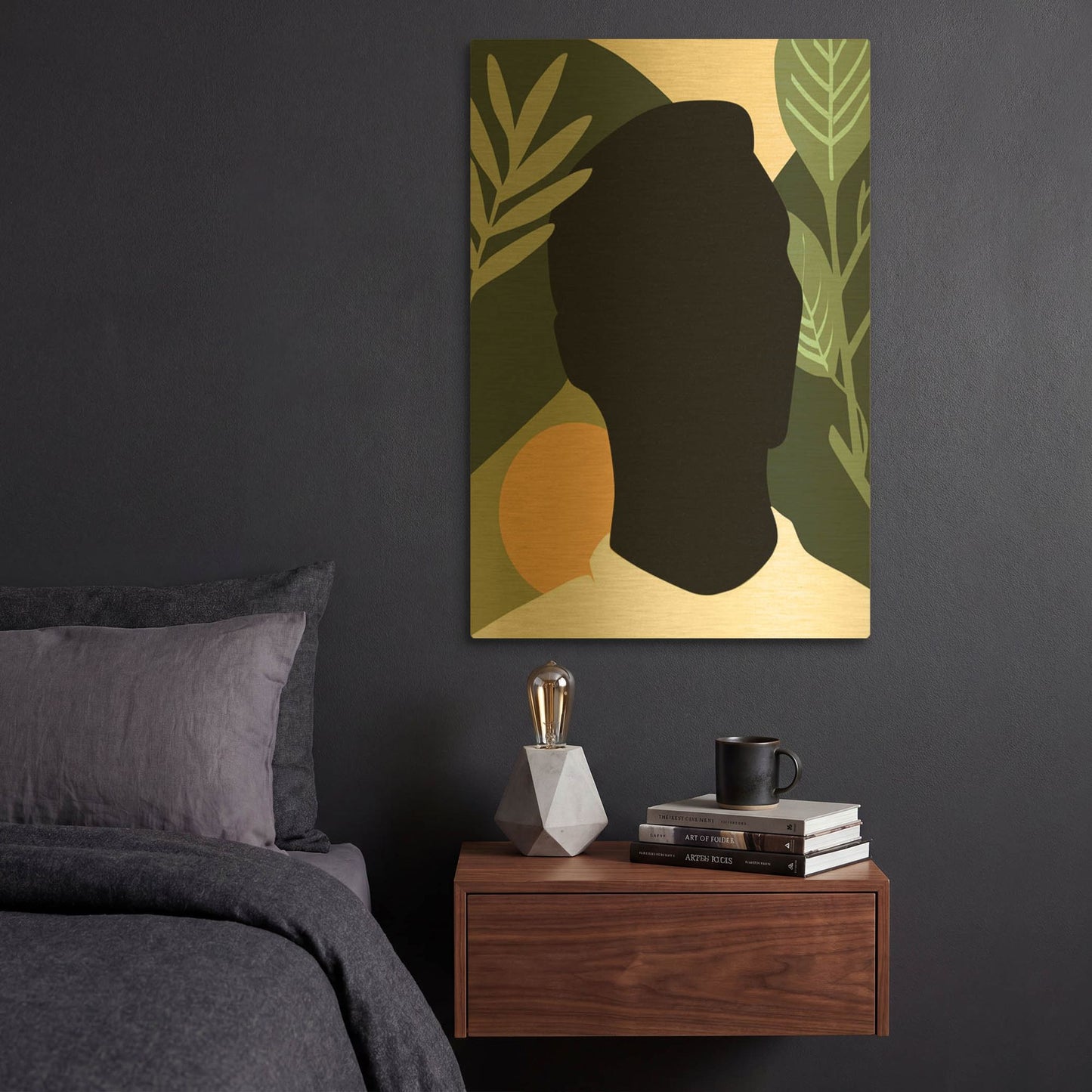 'Black Lives Matter-Tropical Man 2' By Sabrina Balbuena Gold Metal Wall Art