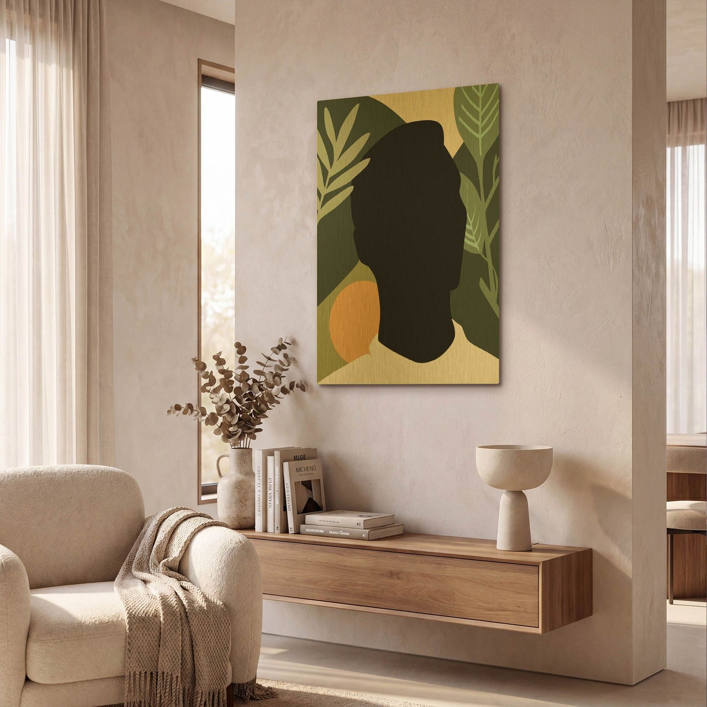 'Black Lives Matter-Tropical Man 2' By Sabrina Balbuena Gold Metal Wall Art