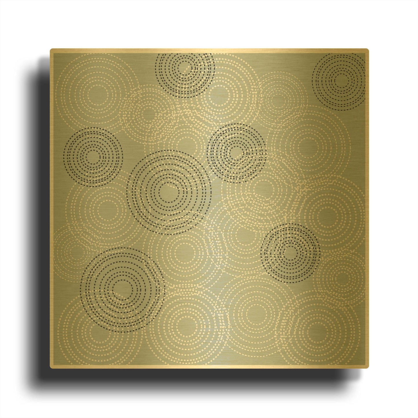 'Blue Abstractred Woven' By Sabrina Balbuena Gold Metal Wall Art