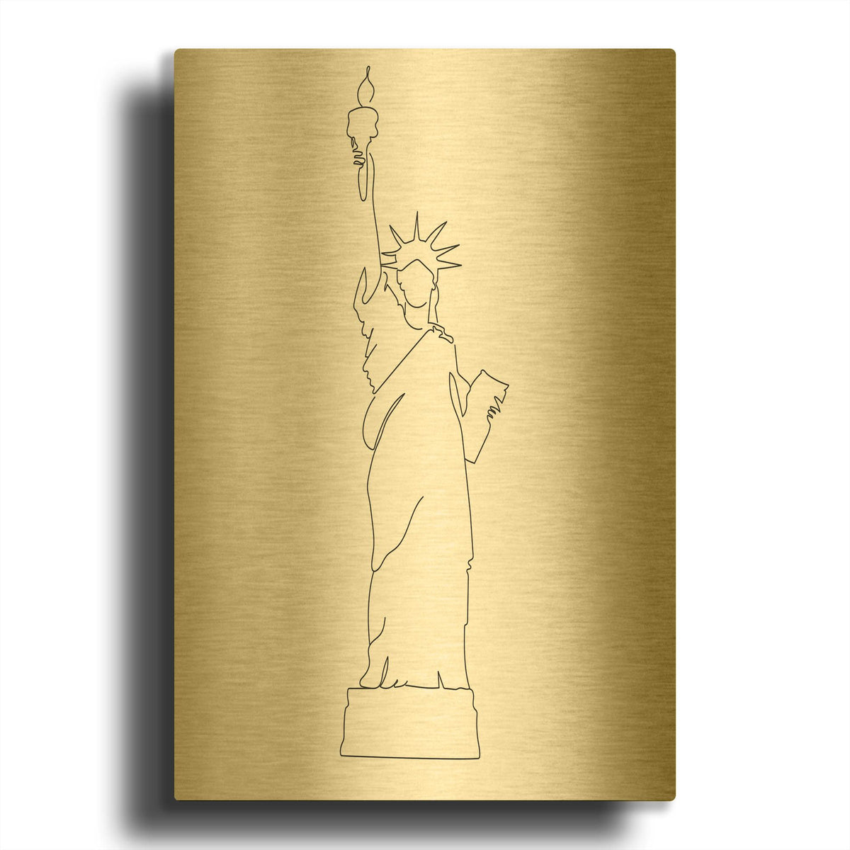 'Liberty' By Sabrina Balbuena Gold Metal Wall Art