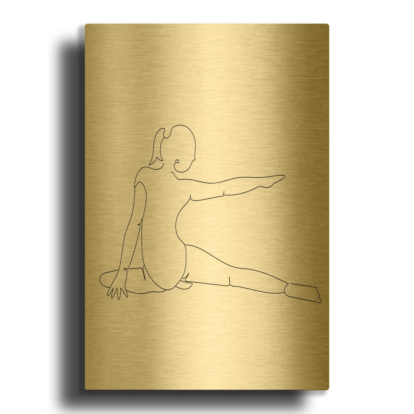 'Gymnastic Girl' By Sabrina Balbuena Gold Metal Wall Art
