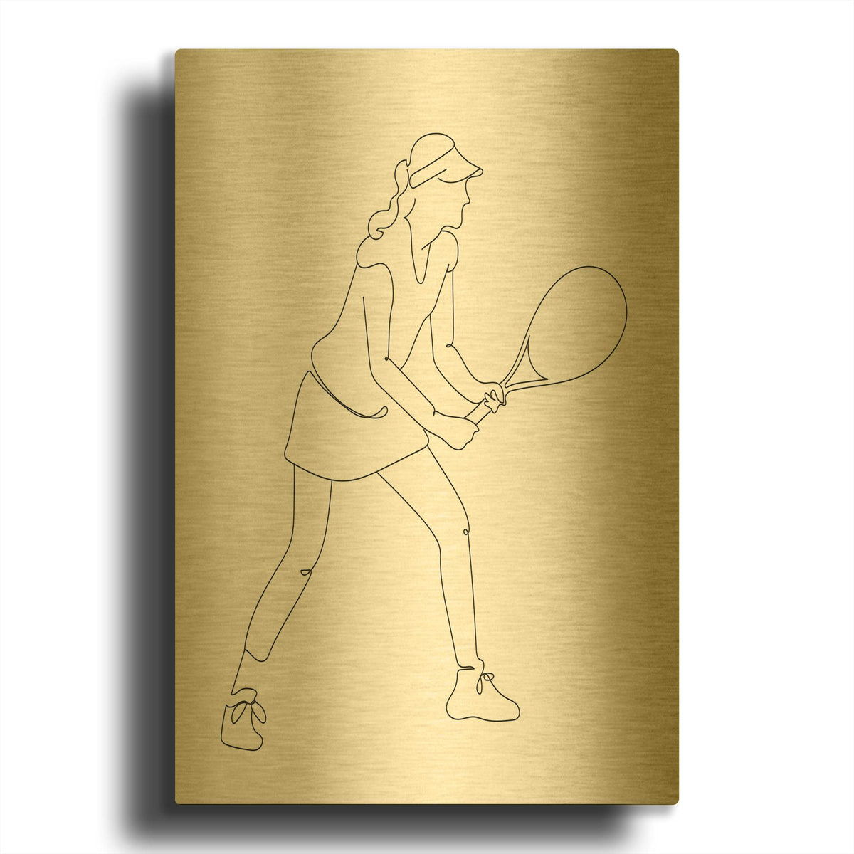 'Tennis Player' By Sabrina Balbuena Gold Metal Wall Art