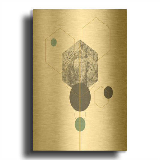 'Decoons' By Sabrina Balbuena Gold Metal Wall Art