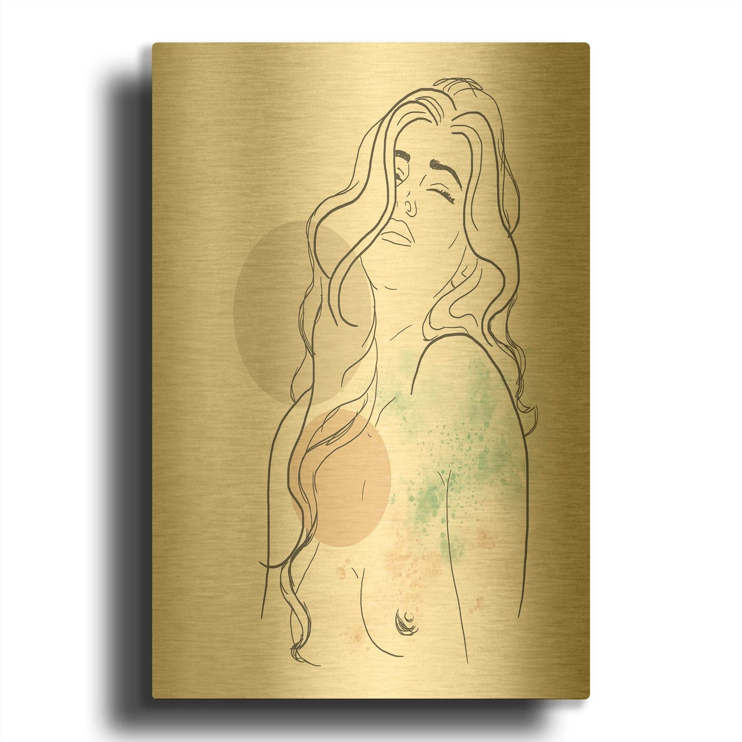 'Extasis' By Sabrina Balbuena Gold Metal Wall Art