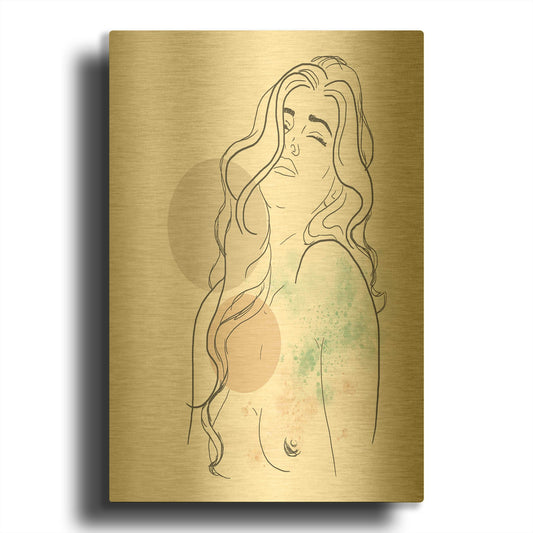 'Extasis' By Sabrina Balbuena Gold Metal Wall Art